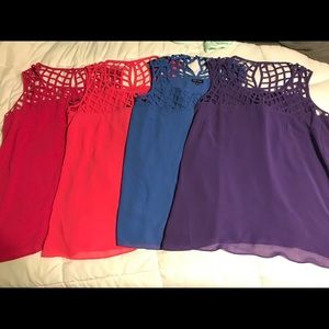 City Chic Cross Hatch Neck Top (4)